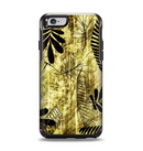 The Black & Gold Grunge Leaf Surface Apple iPhone 6 Otterbox Symmetry Case Skin Set