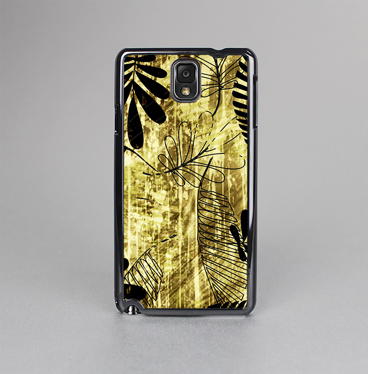 The Black & Gold Grunge Leaf Surface Skin-Sert Case for the Samsung Galaxy Note 3