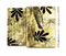 The Black & Gold Grunge Leaf Surface Full Body Skin Set for the Apple iPad Mini 3