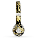The Black & Gold Grunge Leaf Surface Skin for the Beats by Dre Solo 2 Headphones