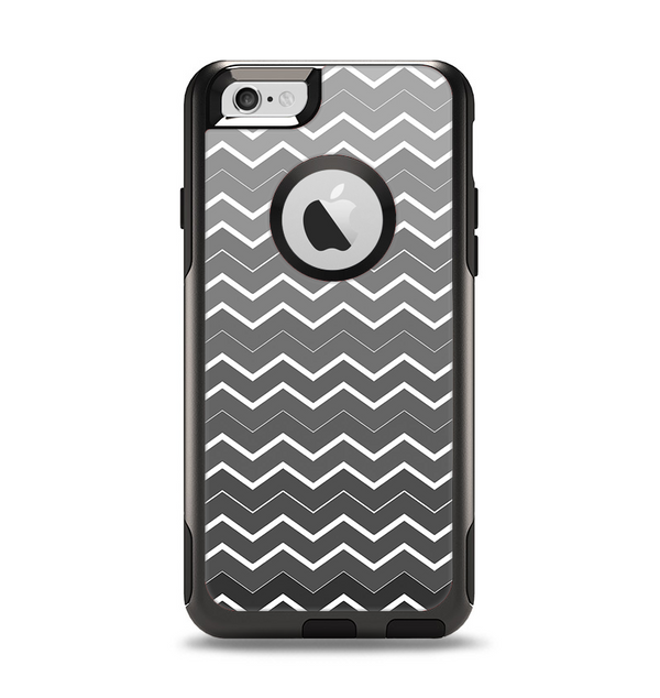 The Black Gradient Layered Chevron Apple iPhone 6 Otterbox Commuter Case Skin Set
