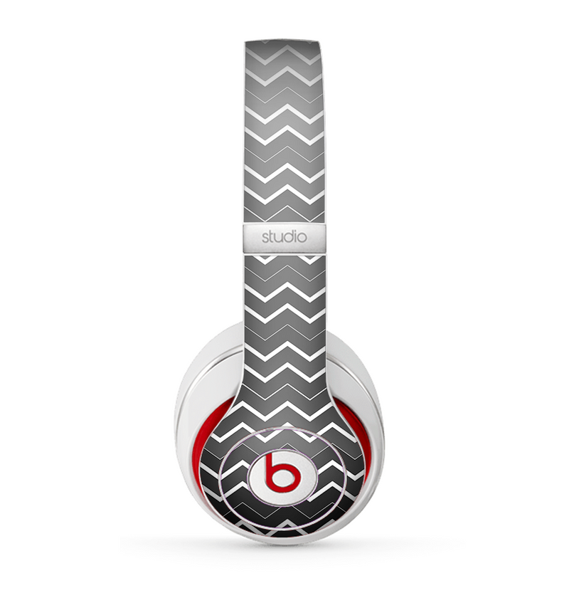 The Black Gradient Layered Chevron Skin for the Beats by Dre Studio (2013+ Version) Headphones