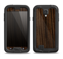 The Black Grained Walnut Wood Samsung Galaxy S4 LifeProof Fre Case Skin Set