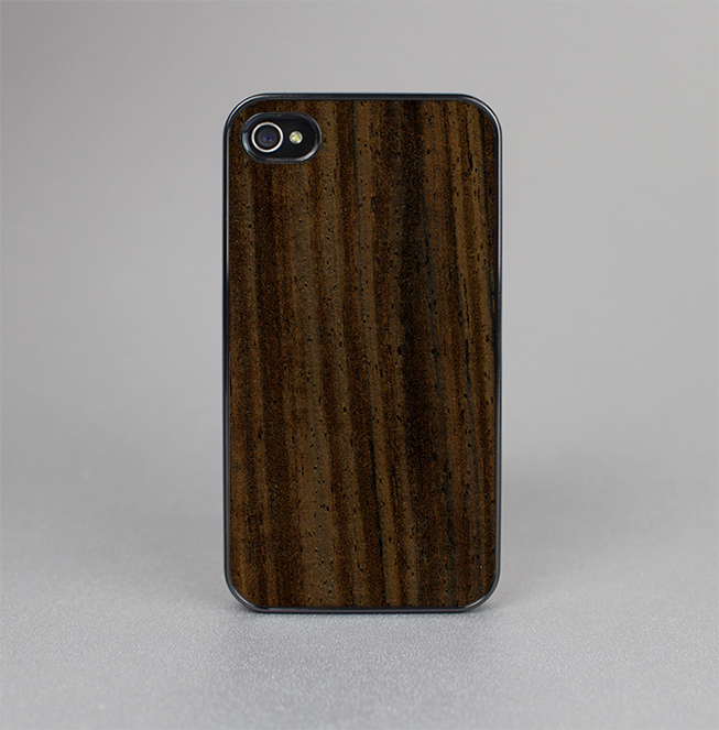 The Black Grained Walnut Wood Skin-Sert for the Apple iPhone 4-4s Skin-Sert Case