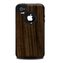 The Black Grained Walnut Wood Skin for the iPhone 4-4s OtterBox Commuter Case