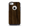 The Black Grained Walnut Wood Skin for the iPhone 5c OtterBox Commuter Case