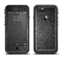 The Black & Gray Dark Lace Floral Apple iPhone 6/6s LifeProof Fre Case Skin Set