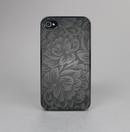 The Black & Gray Dark Lace Floral Skin-Sert for the Apple iPhone 4-4s Skin-Sert Case