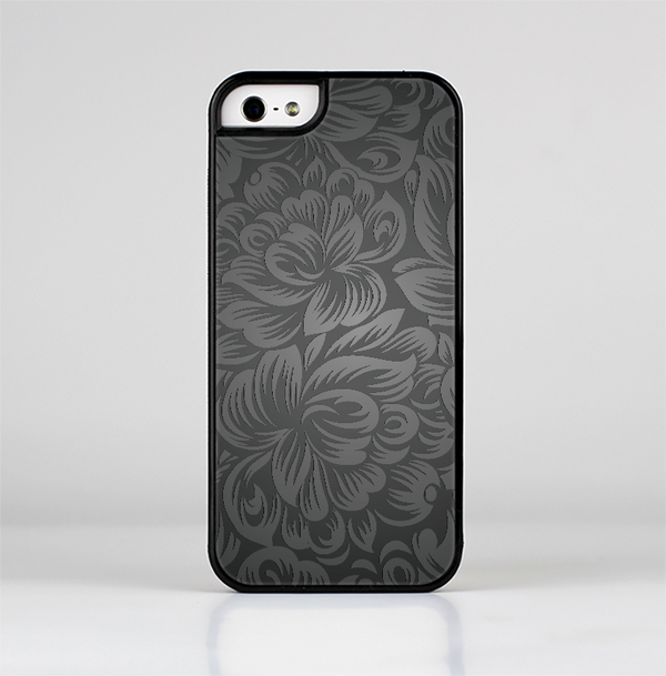 The Black & Gray Dark Lace Floral Skin-Sert Case for the Apple iPhone 5/5s