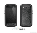 The Black & Gray Dark Lace Floral Skin For The Samsung Galaxy S3 LifeProof Case