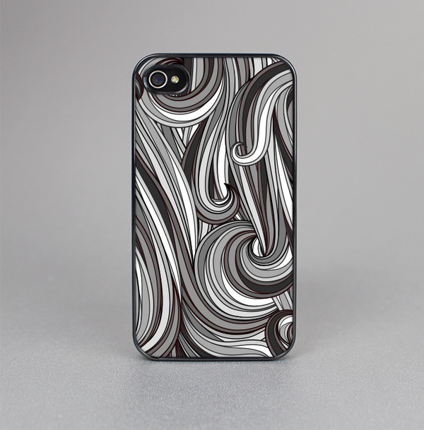 The Black & Gray Monochrome Pattern Skin-Sert for the Apple iPhone 4-4s Skin-Sert Case