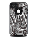 The Black & Gray Monochrome Pattern Skin for the iPhone 4-4s OtterBox Commuter Case