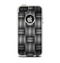 The Black & Gray Woven HD Pattern Apple iPhone 5-5s Otterbox Commuter Case Skin Set