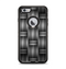 The Black & Gray Woven HD Pattern Apple iPhone 6 Plus Otterbox Defender Case Skin Set