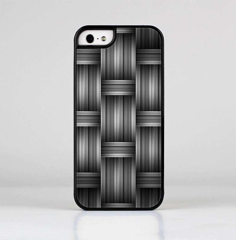 The Black & Gray Woven HD Pattern Skin-Sert Case for the Apple iPhone 5/5s