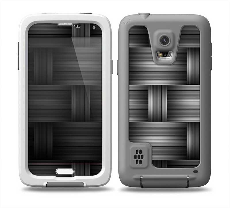 The Black & Gray Woven HD Pattern Skin for the Samsung Galaxy S5 frē LifeProof Case