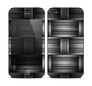 The Black & Gray Woven HD Pattern Skin for the Apple iPhone 4-4s