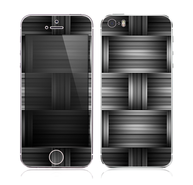 The Black & Gray Woven HD Pattern Skin for the Apple iPhone 5s
