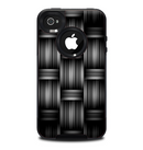The Black & Gray Woven HD Pattern Skin for the iPhone 4-4s OtterBox Commuter Case