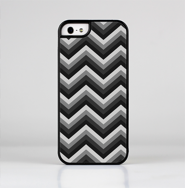 The Black Grayscale Layered Chevron Skin-Sert Case for the Apple iPhone 5/5s