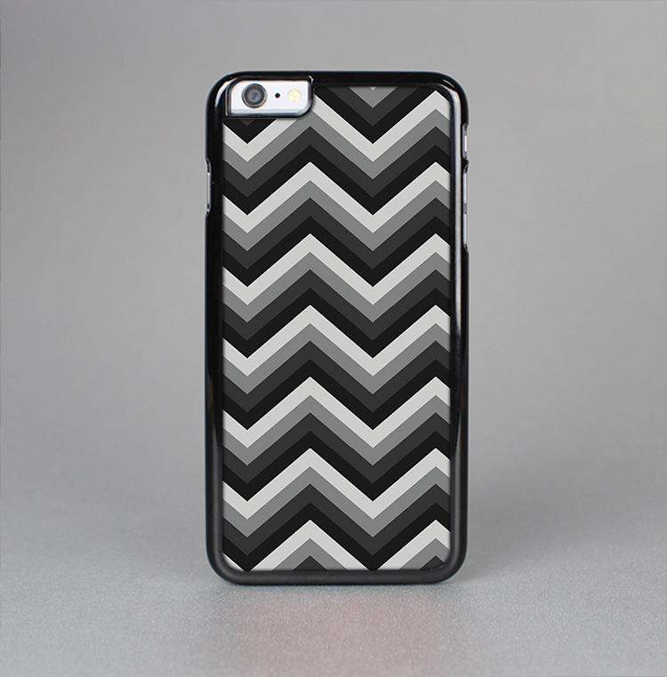 The Black Grayscale Layered Chevron Skin-Sert Case for the Apple iPhone 6 Plus