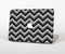 The Black Grayscale Layered Chevron Skin Set for the Apple MacBook Pro 15" with Retina Display