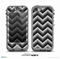 The Black Grayscale Layered Chevron Skin for the iPhone 5c nüüd LifeProof Case