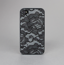 The Black Lace Texture Skin-Sert for the Apple iPhone 4-4s Skin-Sert Case