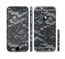 The Black Lace Texture Sectioned Skin Series for the Apple iPhone 6s Plus