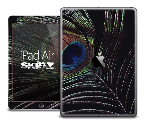 The Black Large Peacock Skin for the iPad Air