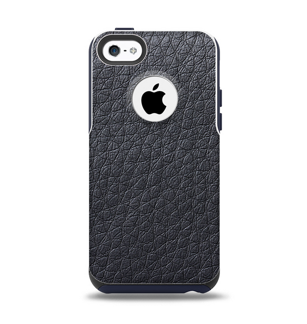 The Black Leather Apple iPhone 5c Otterbox Commuter Case Skin Set
