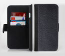 The Black Leather Ink-Fuzed Leather Folding Wallet Credit-Card Case for the Apple iPhone 6/6s, 6/6s Plus, 5/5s and 5c