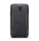 The Black Leather Samsung Galaxy S5 Otterbox Commuter Case Skin Set