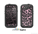 The Black & Pink Floral Design Pattern V2 Skin For The Samsung Galaxy S3 LifeProof Case