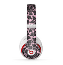 The Black & Pink Floral Design Pattern V2 Skin for the Beats by Dre Studio (2013+ Version) Headphones