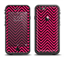 The Black & Pink Sharp Chevron Pattern Apple iPhone 6/6s LifeProof Fre Case Skin Set
