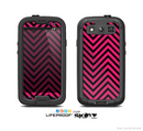 The Black & Pink Sharp Chevron Pattern Skin For The Samsung Galaxy S3 LifeProof Case