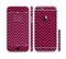 The Black & Pink Sharp Chevron Pattern Sectioned Skin Series for the Apple iPhone 6 Plus