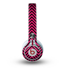 The Black & Pink Sharp Chevron Pattern Skin for the Beats by Dre Mixr Headphones