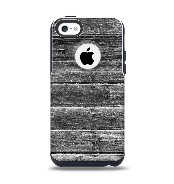 The Black Planks of Wood Apple iPhone 5c Otterbox Commuter Case Skin Set