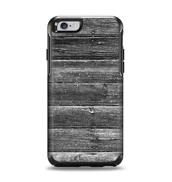 The Black Planks of Wood Apple iPhone 6 Otterbox Symmetry Case Skin Set
