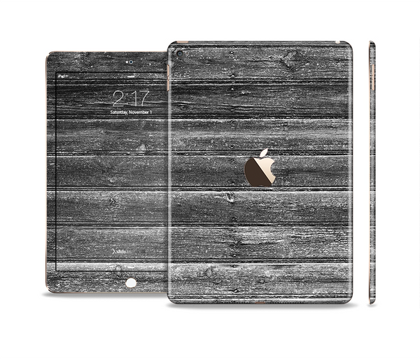 The Black Planks of Wood Skin Set for the Apple iPad Air 2