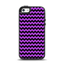 The Black & Purple Chevron Pattern Apple iPhone 5-5s Otterbox Symmetry Case Skin Set
