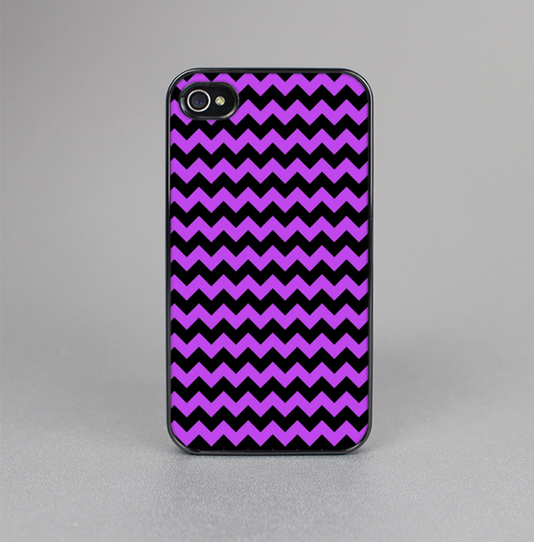 The Black & Purple Chevron Pattern Skin-Sert for the Apple iPhone 4-4s Skin-Sert Case