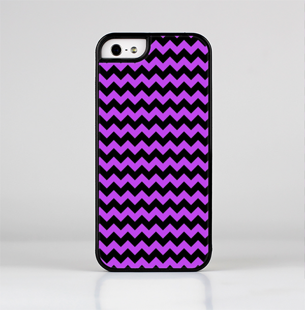 The Black & Purple Chevron Pattern Skin-Sert Case for the Apple iPhone 5/5s