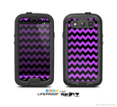 The Black & Purple Chevron Pattern Skin For The Samsung Galaxy S3 LifeProof Case