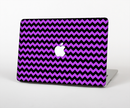 The Black & Purple Chevron Pattern Skin Set for the Apple MacBook Air 11"