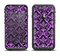 The Black & Purple Delicate Pattern Apple iPhone 6/6s Plus LifeProof Fre Case Skin Set
