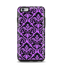 The Black & Purple Delicate Pattern Apple iPhone 6 Plus Otterbox Symmetry Case Skin Set