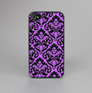 The Black & Purple Delicate Pattern Skin-Sert for the Apple iPhone 4-4s Skin-Sert Case